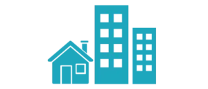 Serrurerie bâtiments 11 icône de maison et immeubles